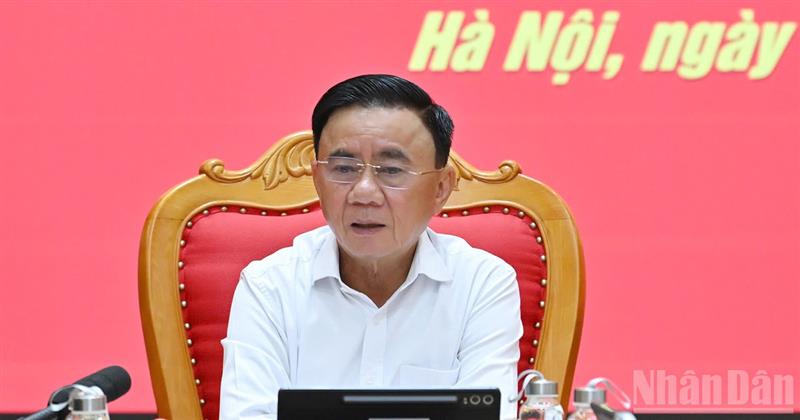 Đồng chí Trần Cẩm Tú, Ủy viên Bộ Chính trị, Thường trực Ban Bí thư. (Ảnh: THỦY NGUYÊN)